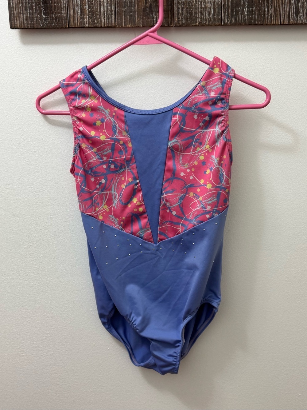 Cat & Jack Girls Pink & Purple Patterned Gymnastics Leotard size XL (14)